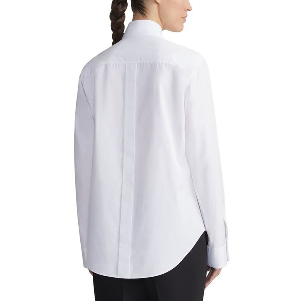 Lafayette 148 New York Womens Baroque Embroidered High Collar Blouse - Picture 2 of 3